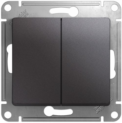 Переключатель без рамки Systeme Electric Glossa 2-кл. проходной графит фото Переключатель без рамки Systeme Electric Glossa 2-кл. проходной графит картинка